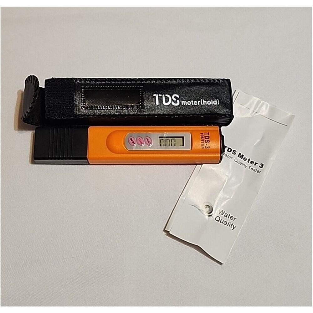 TDS Meter(hold) TDS-3 Temperature with Case Digital Home Water Tester Orange & B
